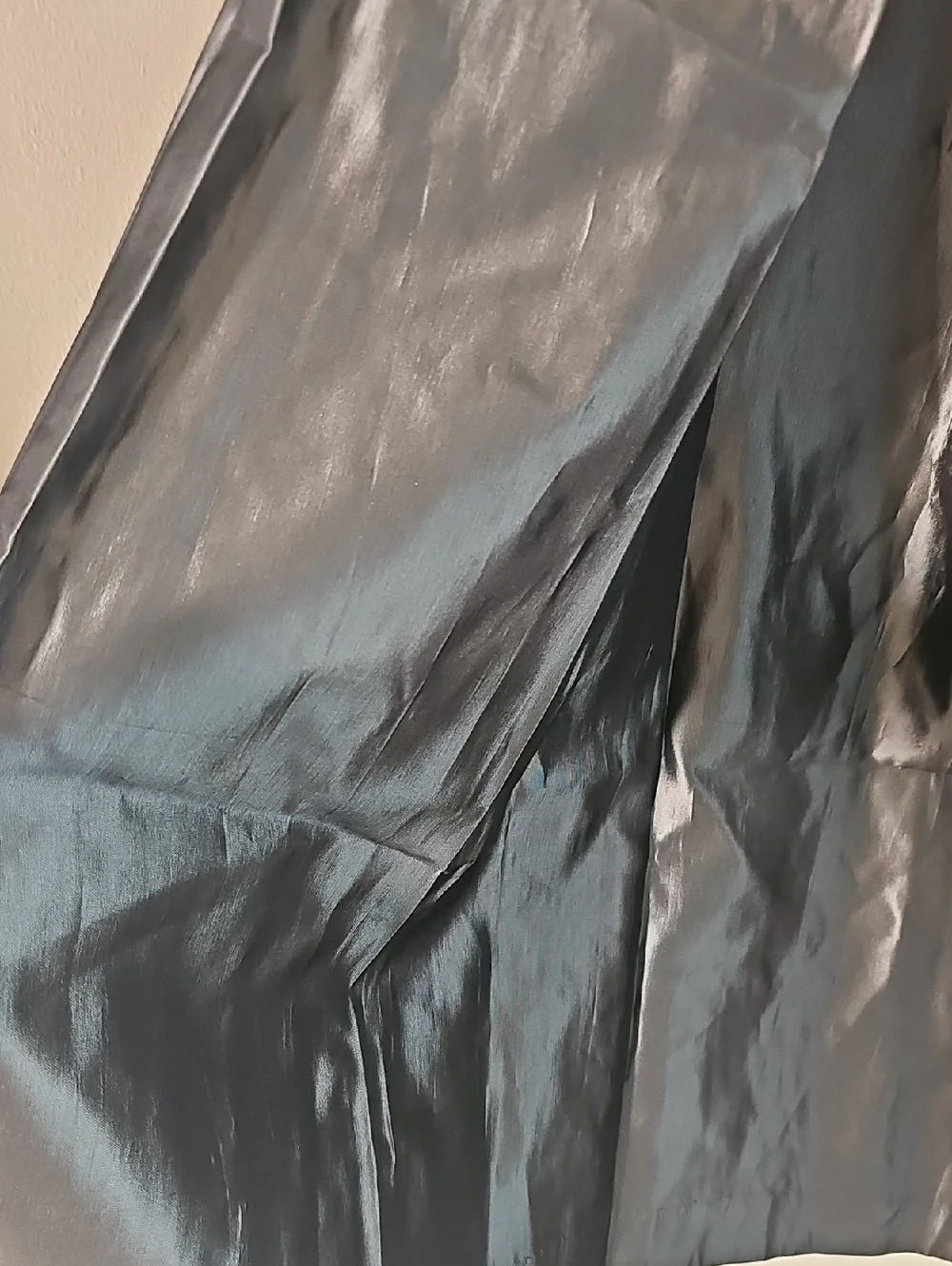 Versailles New York Pleated Maxi Skirt Womens Size 12 Grey Vintage Metallic Y2K‎